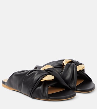 Corner leather slides | JW Anderson