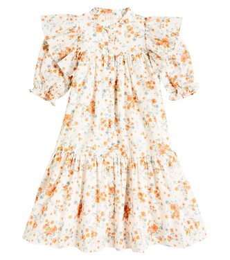 Ruffled floral cotton dress | Petite Amalie  