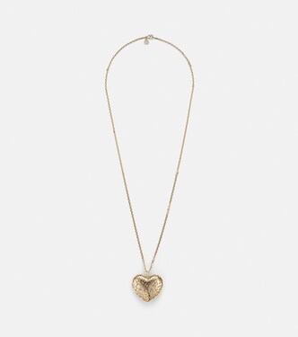 Collier Puffy Icon Wallpaper Heart en or 14 ct et diamants | Sydney Evan