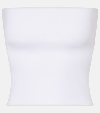 Cotton-blend jersey bandeau top | Brunello Cucinelli