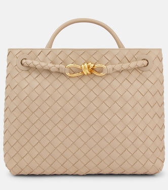 Andiamo Intrecciato Medium leather tote bag | Bottega Veneta