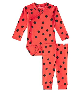Baby Dots cotton body and pants set | Mini Rodini
