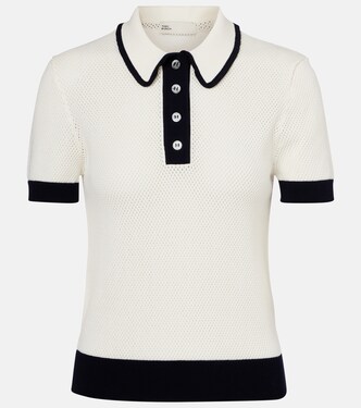 Open-knit polo shirt | Tory Burch