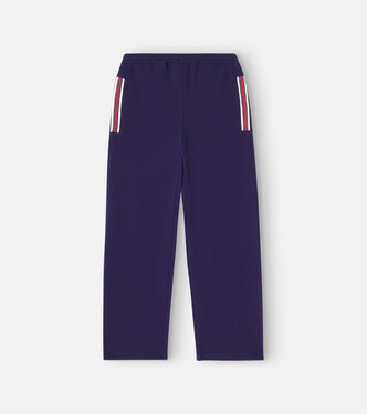 Web Stripe cotton sweatpants | Gucci Kids