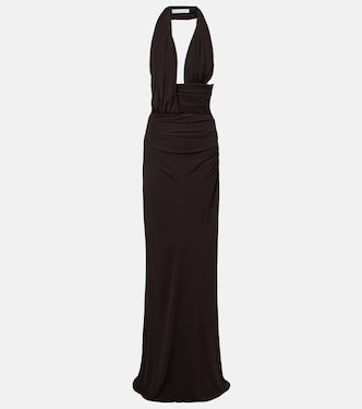 Cutout halterneck jersey maxi dress | Christopher Esber