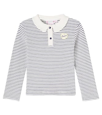 Juanna striped cotton polo shirt | Bonpoint