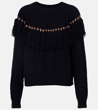 Clara fringed wool and cotton sweater | The Upside