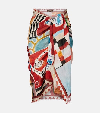 x LRNCE Michelle printed cotton beach cover-up | Alémais