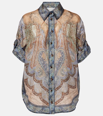Wanderlust printed silk top | Zimmermann