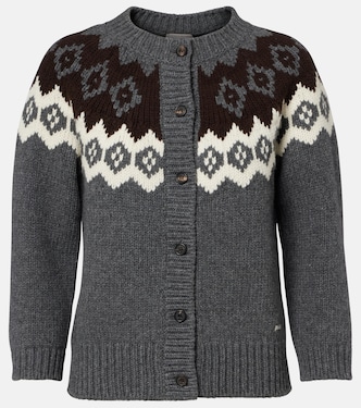 Intarsia wool and cashmere cardigan | Prada
