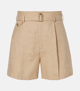 Shorts in lino con cintura | Ralph Lauren Collection