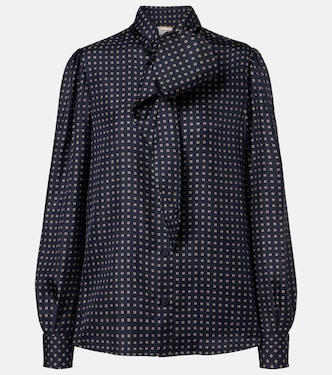 Blouse en soie imprimée | Saint Laurent