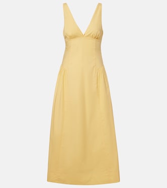 Lindie cotton poplin midi dress | Posse
