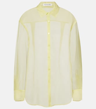 Peri sheer silk-blend shirt | The Frankie Shop