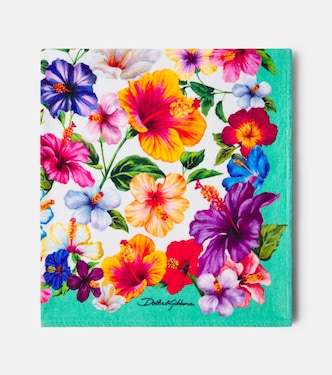 Floral cotton terry beach towel | Dolce&Gabbana Casa