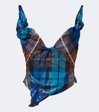 Draped plaid bustier top | Vivienne Westwood