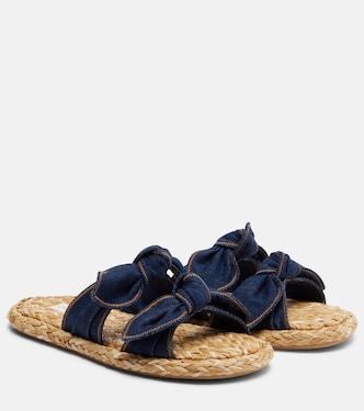 Carousel denim espadrille slides | Zimmermann