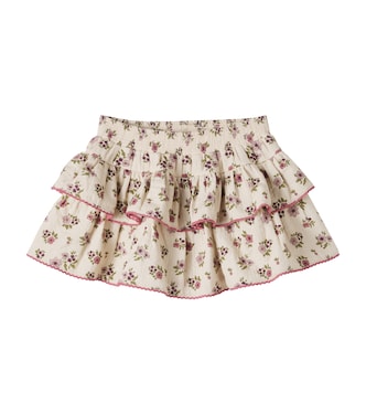 Kiki floral cotton skirt | C'era Una Volta