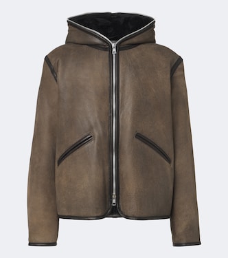 Hooded shearling-lined leather jacket | Our Legacy