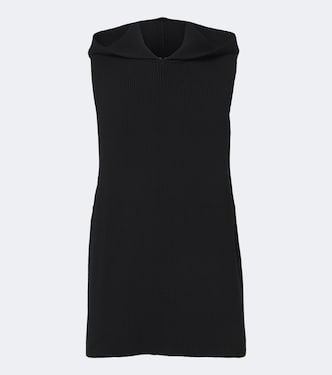 Top acanalado de lana virgen con capucha | Rick Owens