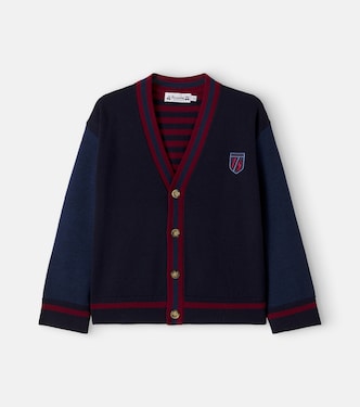 Julian embroidered striped wool cardigan | Bonpoint