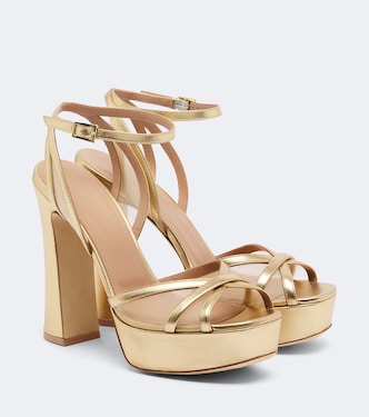 Sandalias Sylvie de piel y malla | Malone Souliers