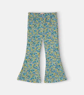 Floral cotton-blend flared pants | Tinycottons