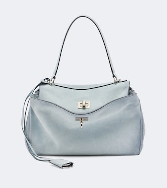 Schultertasche Rodeo Medium aus Veloursleder | Balenciaga