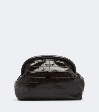 Falabella Small croc-effect clutch | Stella McCartney