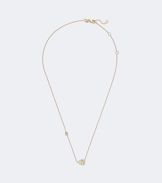 Petite East West Fancy 18kt gold pendant necklace with diamonds | Shay Jewelry