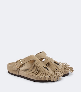 x Birkenstock Gizeh fringed suede sandals | Etro