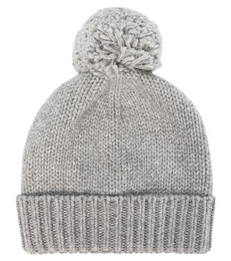 Wool-blend pom-pom beanie | Il Gufo