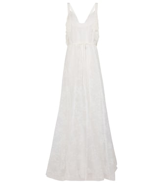 Robe longue Talayah en soie à fleurs | Brock Collection