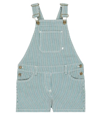 Saga striped denim overalls | Bonpoint