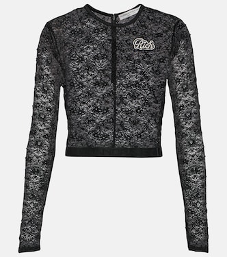 Embellished logo crop top | Alessandra Rich