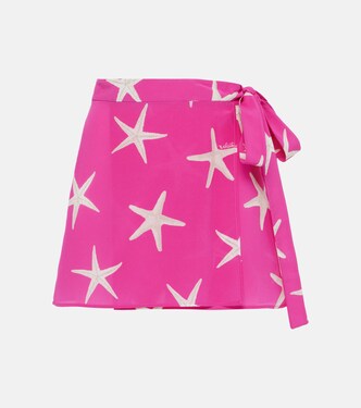 Falda envolvente de seda estampada | Valentino
