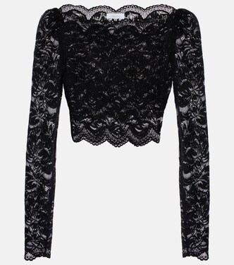 Floral lace crop top | Rabanne