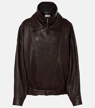 Oversized leather bomber jacket | Saint Laurent