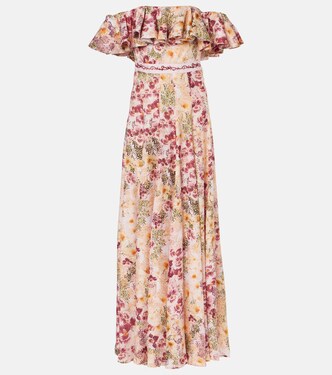 Floral off-shoulder maxi dress | Agua by Agua Bendita