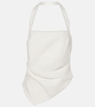 Dorian halterneck linen-blend top | SIR