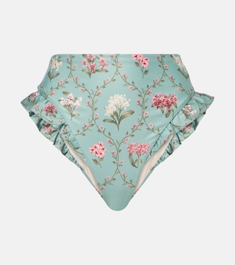 Jengibre floral ruffled bikini bottoms | Agua by Agua Bendita