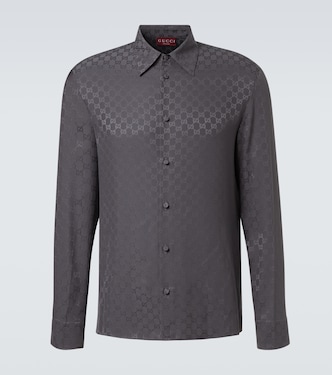 Camisa de seda con GG | Gucci
