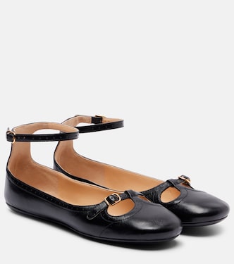 Leonore leather ballet flats | Chloé
