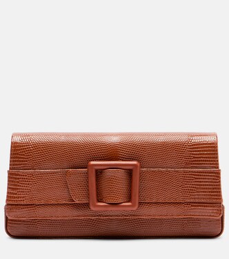 Maygot snake-effect leather clutch  | Manolo Blahnik