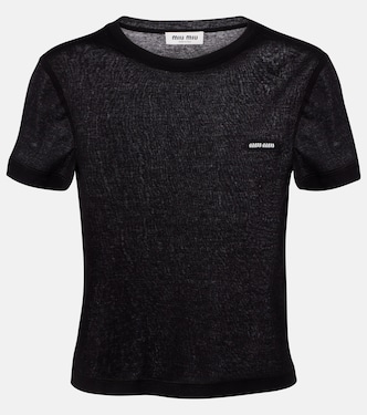 Cotton jersey T-shirt  | Miu Miu