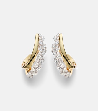 Golden Strada 18kt gold earrings with diamonds | Yeprem