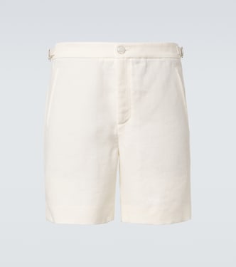 Linen shorts with moonstone | God's True Cashmere