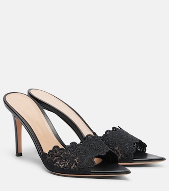 Mules Yvonne en dentelle | Gianvito Rossi