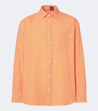 Camisa en mezcla de algodón a cuadros | Loewe