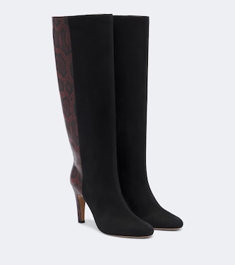 Stiefel aus Veloursleder und Leder | Ferragamo